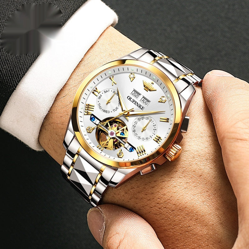 Hollow Automatic Mechanical Tide Waterproof Men&