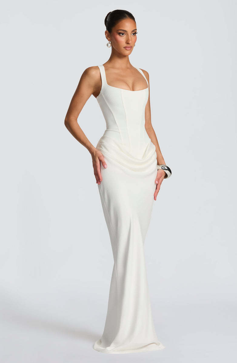 Women's Strapless Sleeveless Sheath Maxi Dress – Elegant Evening Gown