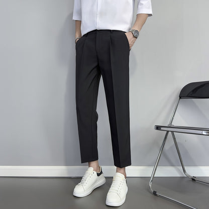 Business Style High Nd Drapey Dress Trousers For Men