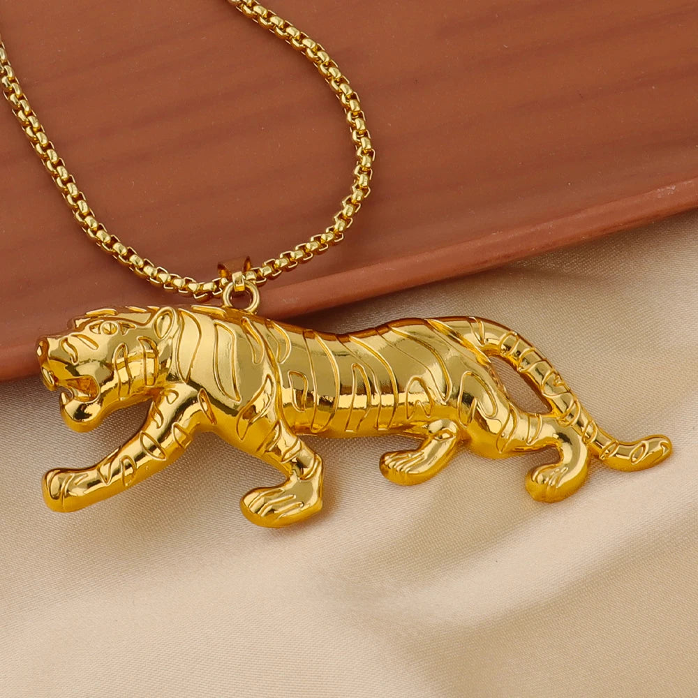 18K Gold Plated Stainless Steel Pendant Necklace - Hip Hop Chain Jewelry
