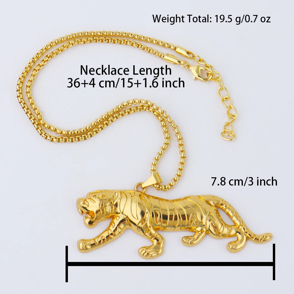 18K Gold Plated Stainless Steel Pendant Necklace - Hip Hop Chain Jewelry