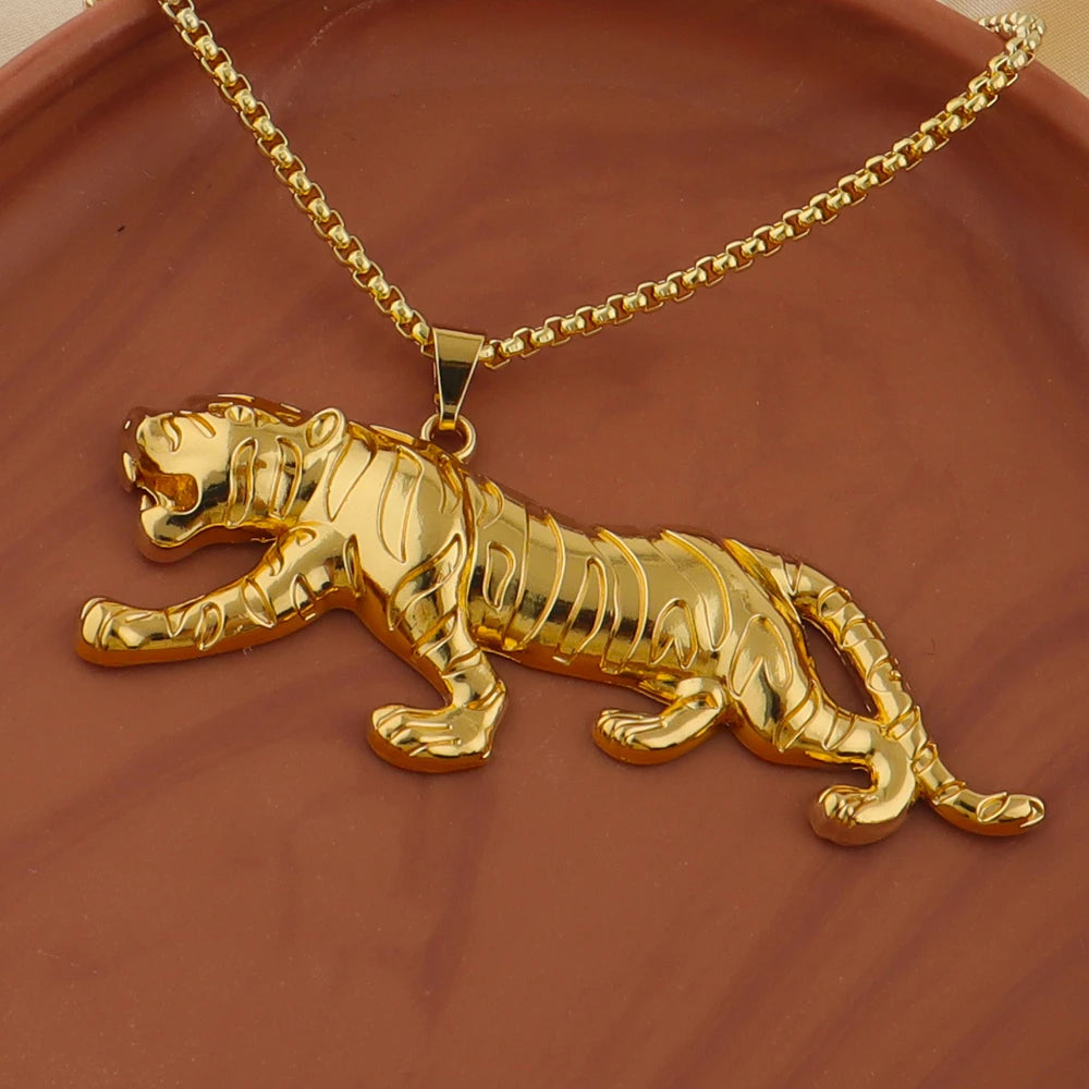 18K Gold Plated Stainless Steel Pendant Necklace - Hip Hop Chain Jewelry