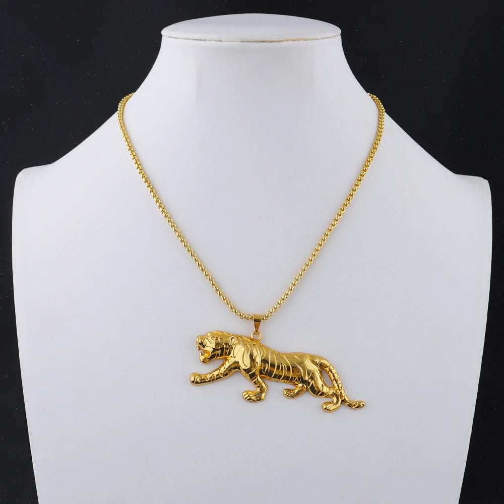 18K Gold Plated Stainless Steel Pendant Necklace - Hip Hop Chain Jewelry