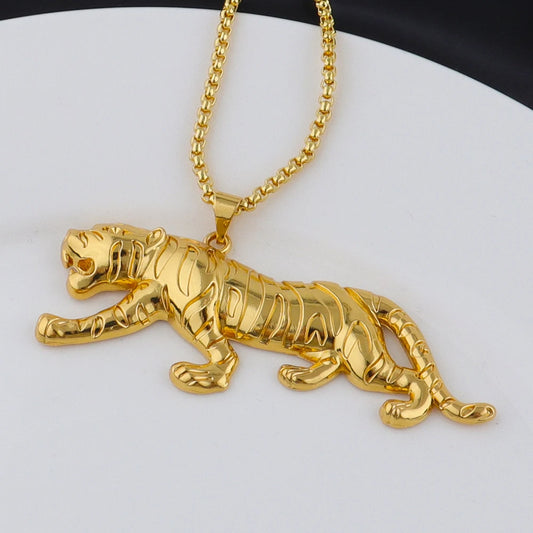 18K Gold Plated Stainless Steel Pendant Necklace - Hip Hop Chain Jewelry