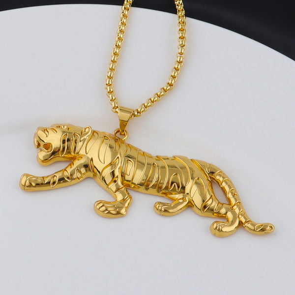 18K Gold Plated Stainless Steel Pendant Necklace - Hip Hop Chain Jewelry